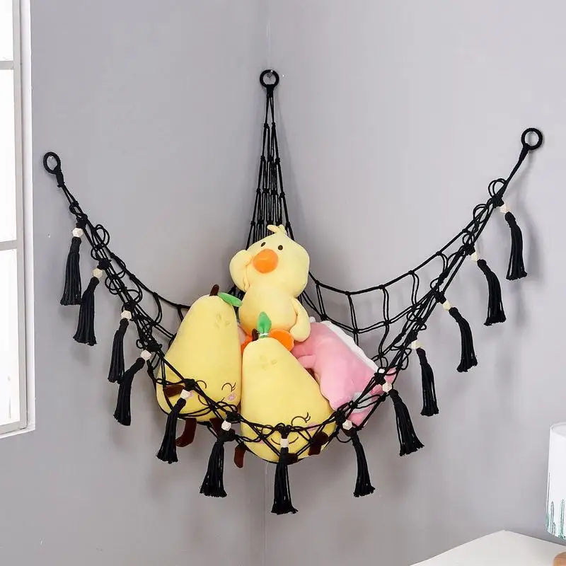 

Macrame Hammock Toys Storage Net Boho Decor Kids Stuffed Animals Toys Organizer Hammock Net Children Bedroom Home Decoration