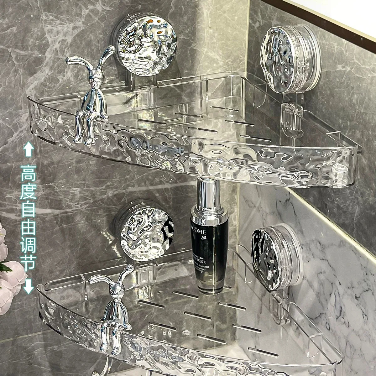 Bathroom Storage Rack Bathroom Suction Cup Triangle Storage Rack Without Punching Wall-mounted Shelf Bathroom Toilet Washbasin Corner Storage Rack