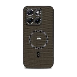 Premium Woven Textured Magnetic Shockproof Phone Case for Motorola Edge 70 Fusion+ (GRAY)