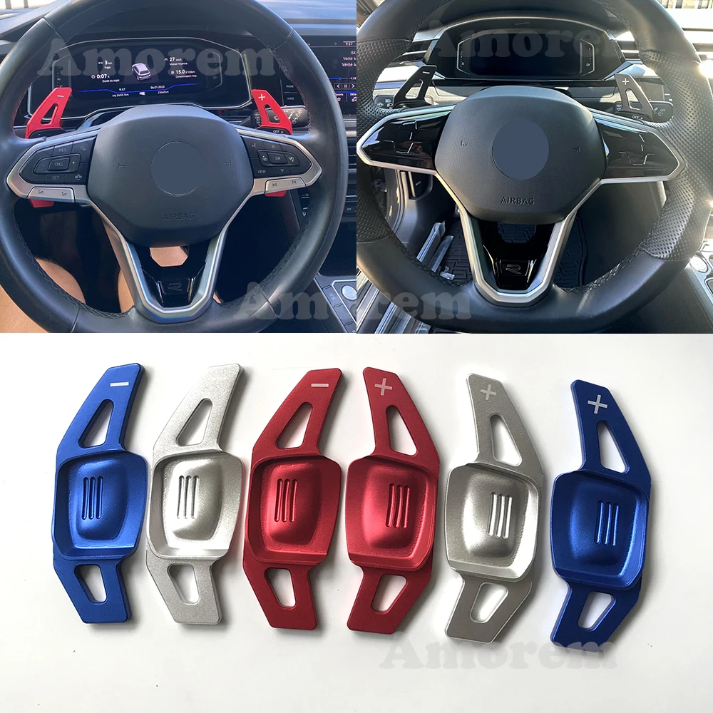 Steering Wheel Shifter Steering Wheel Paddle Extension Paddle Shift For Volkswagen Passat B8 VW Jetta Nivus Virtus T-Cross MK8 R GTI Golf G7 MK7 TSI TDI DSG Shifter
