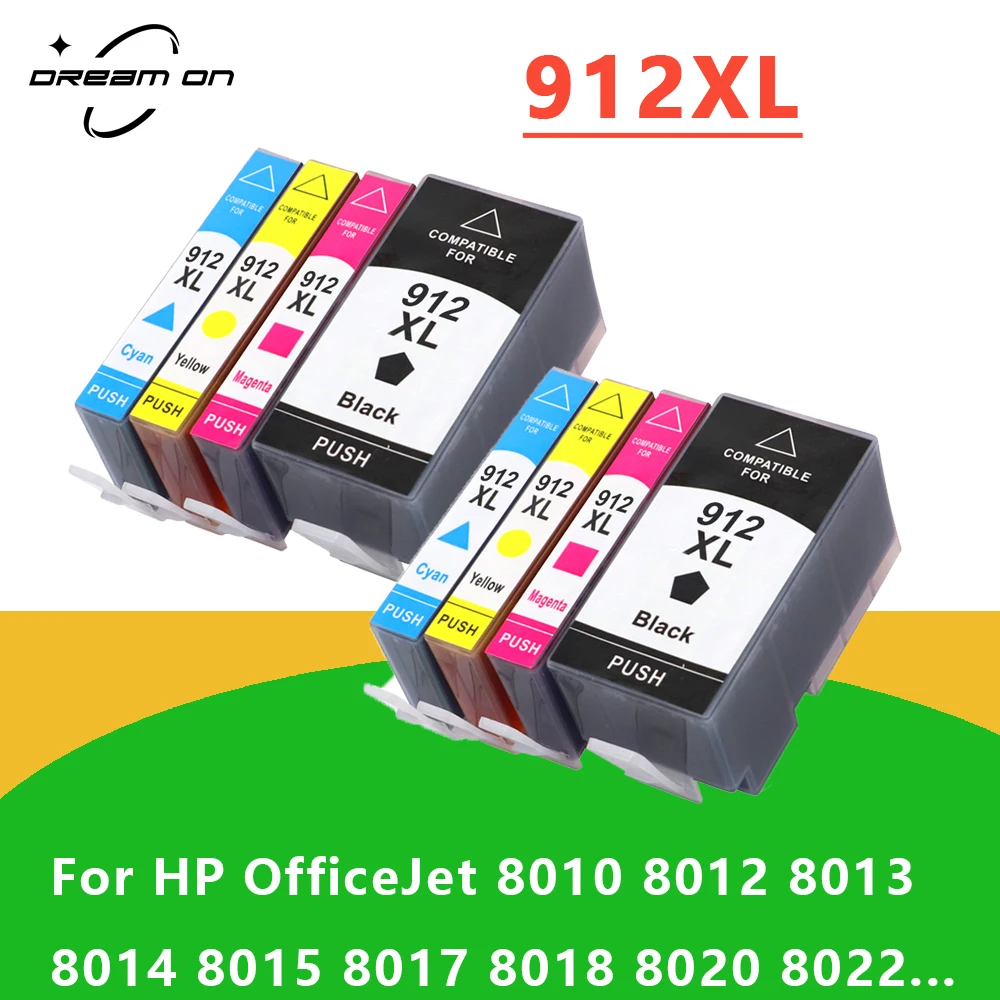 

For hp 912xl 912 cartridge for hp OfficeJet 8010 8012 8013 8014 8015 8017 8018 8020 8022 8023 8024 8025 8026 8028 8035 printer