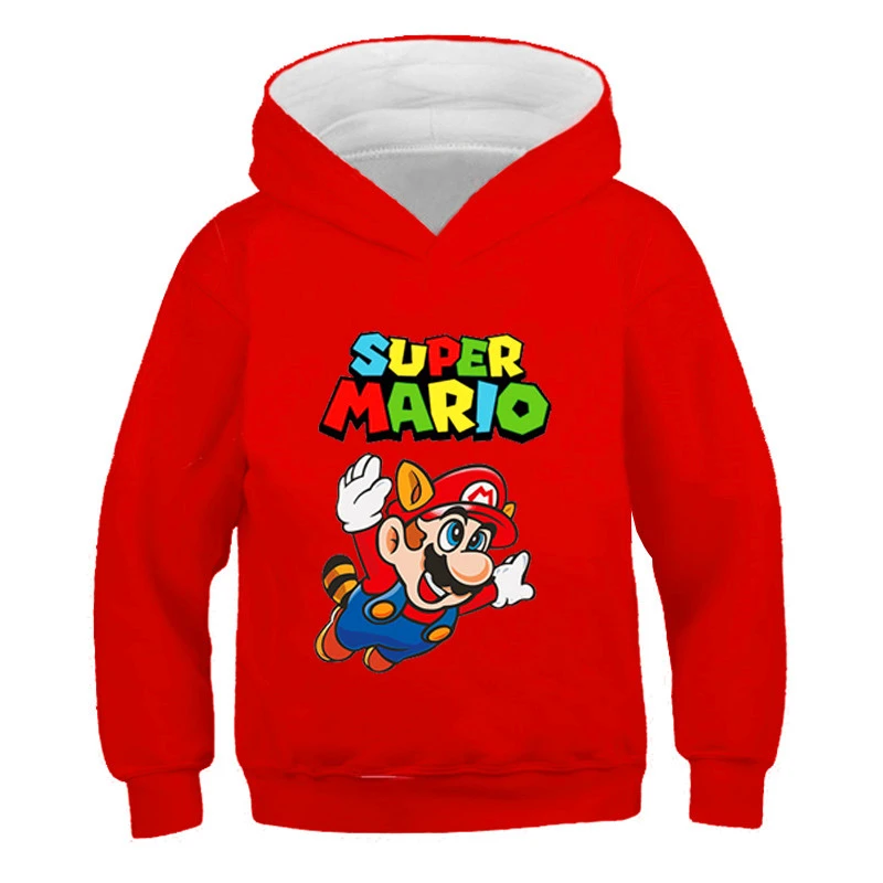 children's hoodie Marios-bros Autumn And Winter Casual Cute Hoodies Kids Sweatshirts Cartoon Clothing Baby Boys Sweaters Girl Long Sleeve Pullover best hoodie for boy