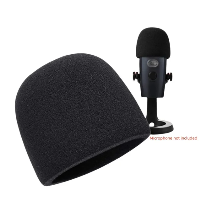 Microphone Sponge Foam Cover,Foam Microphone Windscreen for Blue Yeti Condenser Microphone Cover Pop Filter Mic Cover Windshield 2
