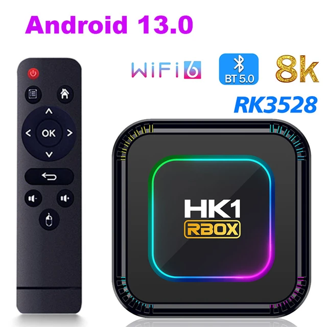 HK1 RBOX K8 Android 13 TV BOX RK3528 4G 32G/64G Wifi H.265 4K HDR