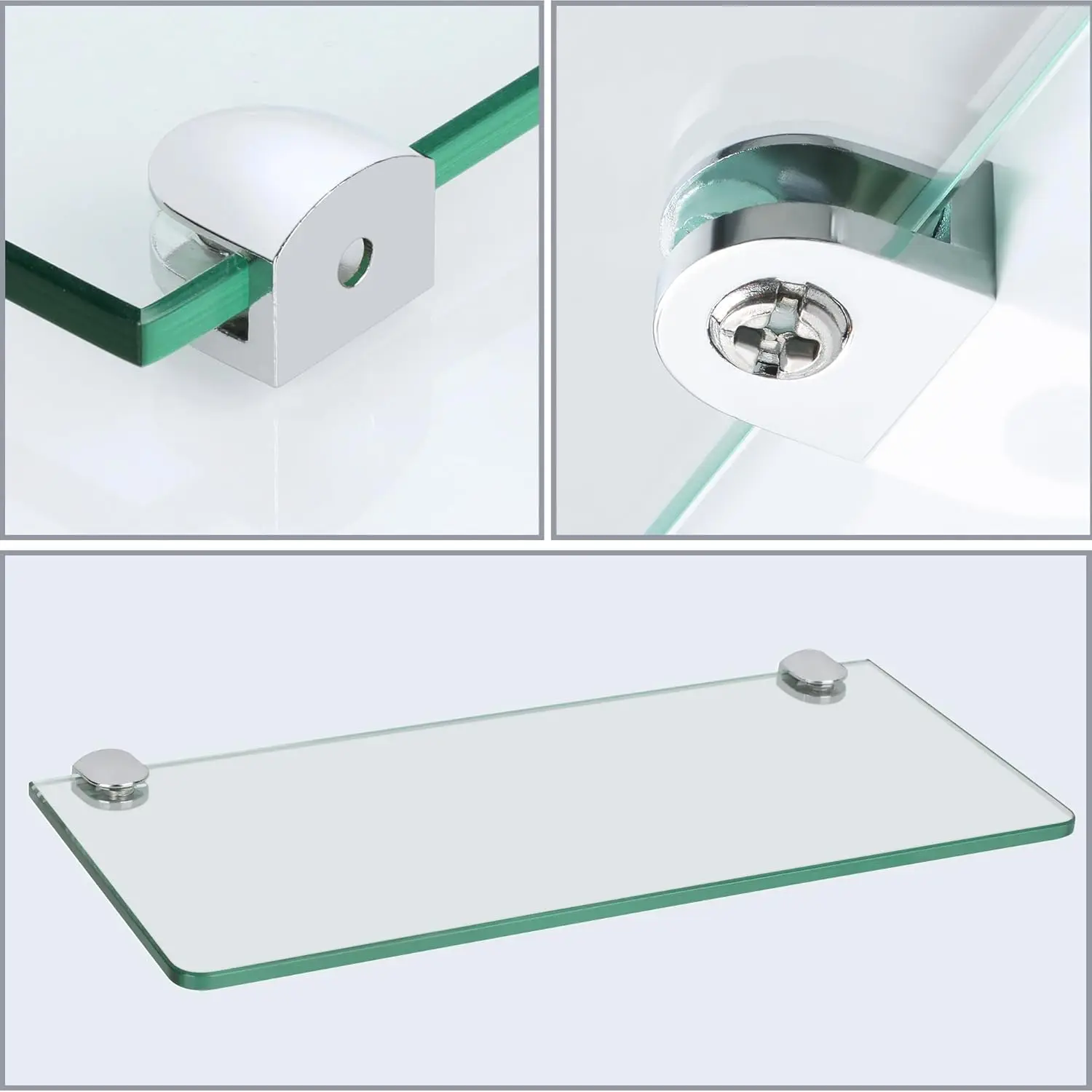 Glass Laminate Tray Bracket Glossy Fish Mouth Clip Zinc Alloy Fixed Glass Clip 5-12MM Thick 1PCS furniture hardware