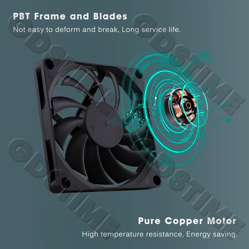 Cooling Fan 80mm DC 5V 12V 24V Brushless for PC Case CPU