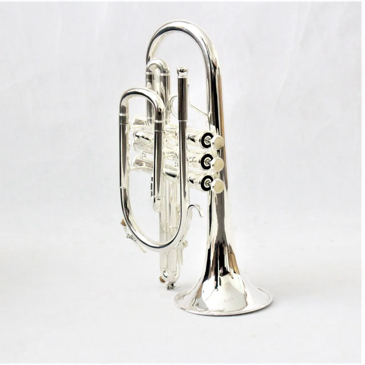High end instrumentos de laton B flat cornet Silver Plated corneta