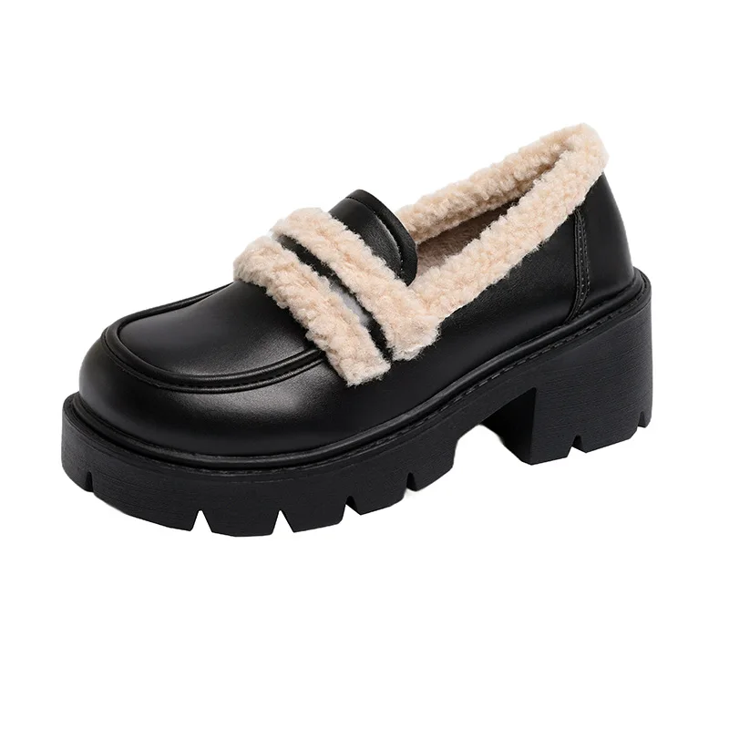 Winter Elegant and Sexy Waterproof and Warm Thick Soled Loafers Fashionable and Hot Selling New Comfortable Women's Shoes