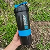 3 Layer Shaker Bottle Protein Mixing Shake Cup Sports Fitness Water Cup 550ml Scaled Plastic Water Bottles with Medicine Box 3