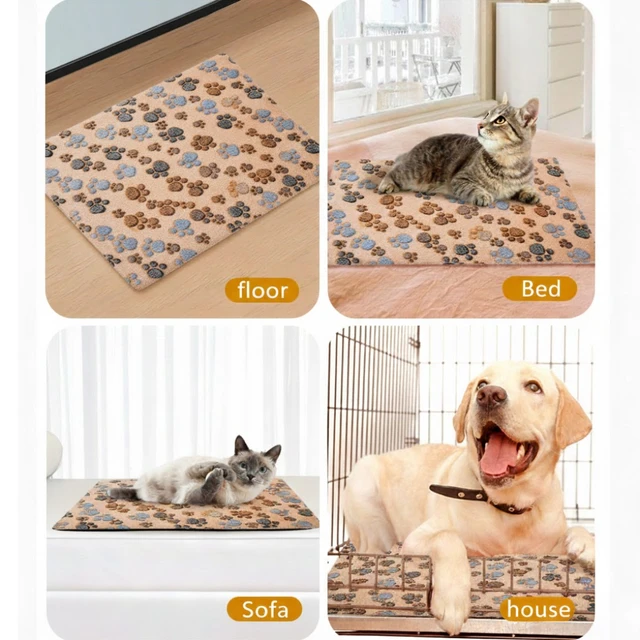 Self Heating Pet Bed Mat Winter Warm Dog Cat Blanket Soft Thermal Pads Non-slip Bottom Washable Mattress for Small Large Dogs 4