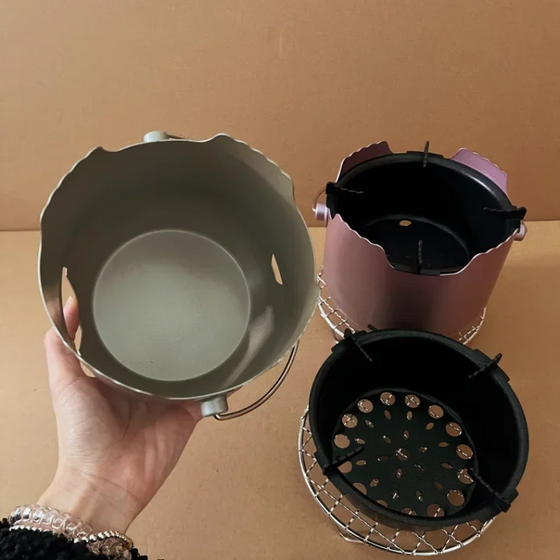 New Mini Carbon Stove Outdoor Portable Household Barbecue Stainless Steel Stove Cooking Tea Korean Style Barbecue Stove