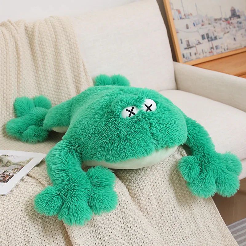 Big Green Frog Real Life Plush Toy Simulation Lying Frogs Stuffed