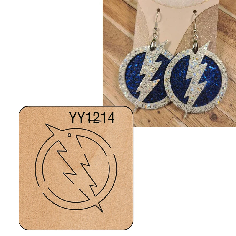 

Leather Earring Die/ Tampa Bay/Lightning EarringYY1214Is Compatible with Most Manual Die Cut