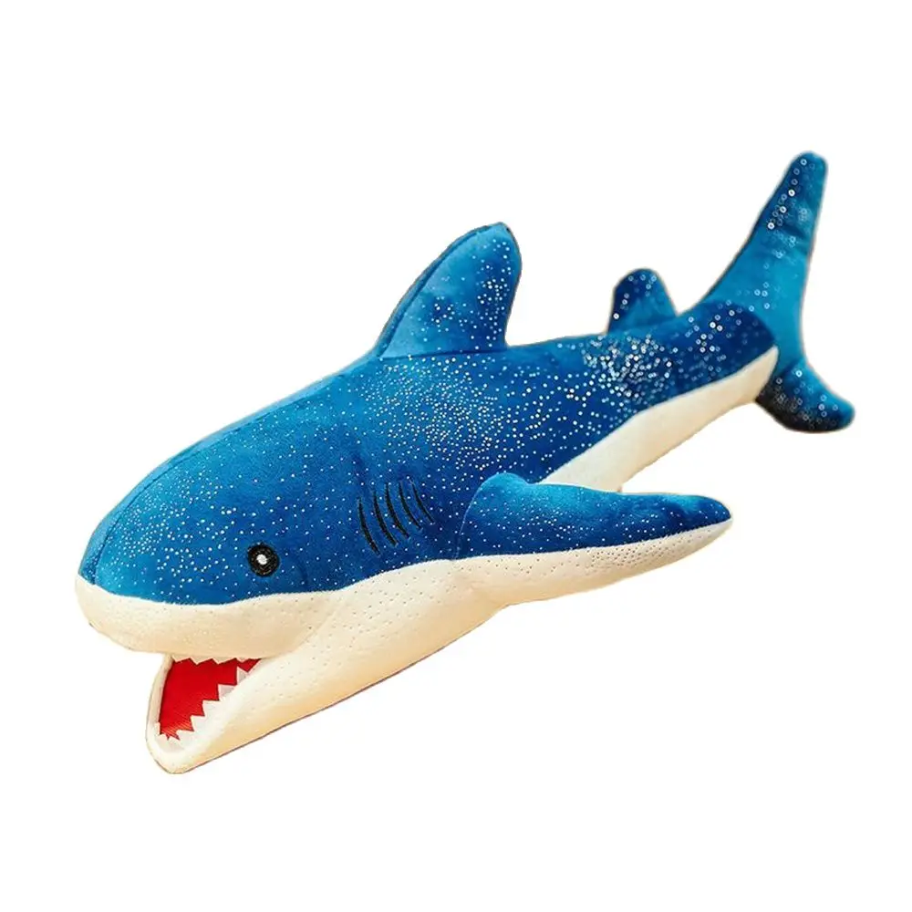 40/53CM Mesh Red Spot Shark Plush Toy Cute Simulation Serrated Great White Shark Throw Pillow Sparkler Doll Child Birthday Gift dvotinst newborn baby photography props floral preal wrap fairy mesh wraps headband pillow 3pcs photo props studio shoots