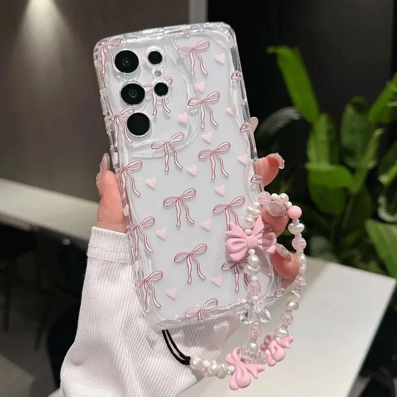 Bowknot Chain Phone Case - Stylish Protective Cover
