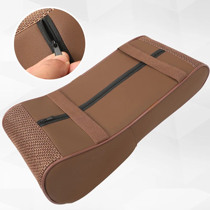 Car Seat Cushion Car Cushion Leather Car Central Armrest Pad Center Console Styling Armrest Comfortable Arm Rest Seat Protective Pad Mat Cushion Pillow Cover