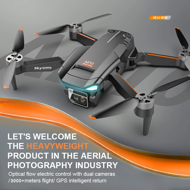 Mini AE10 Drones 8K GPS 90° Adjustable Camera Brushless Motor Folding MINI Drone With VR Aerial Photography Quadcopter RC Dron