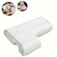Arched Cuddle Couples Pillow with Slow Rebound and Breathable Memory Foam