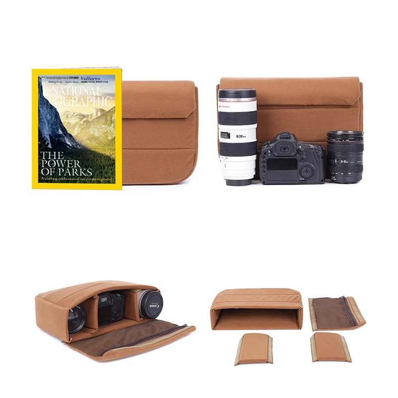 CADeN DSLR Camera Bag Causual Water-resistant Canvas Camera Sling Bag for Canon Nikon Sony Shockproof Lens Case for Photography