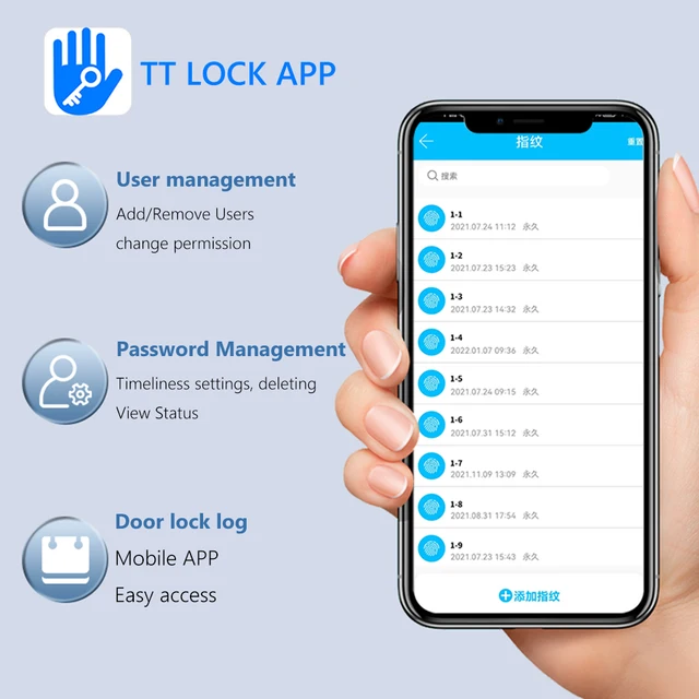 Password Handle Lock Biometric Fingerprint Password Key Unlock Anti Peeping Type-C Emergency Charge for Home Office Glass Doors 4