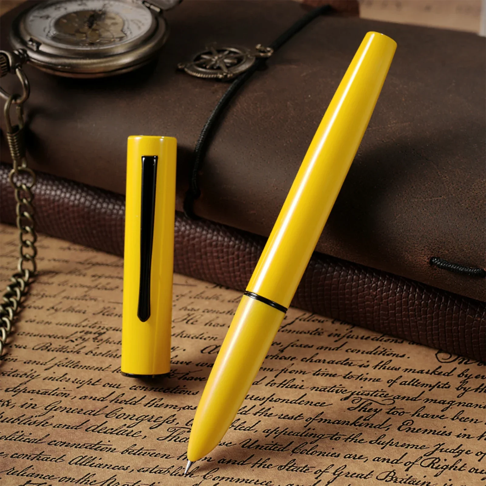 New Hongdian C1 Exquisite Explorer Simple Classic Retro Fountain Pen EF/F Hooded Nib School Office Supplies Writing Gift Pens 6
