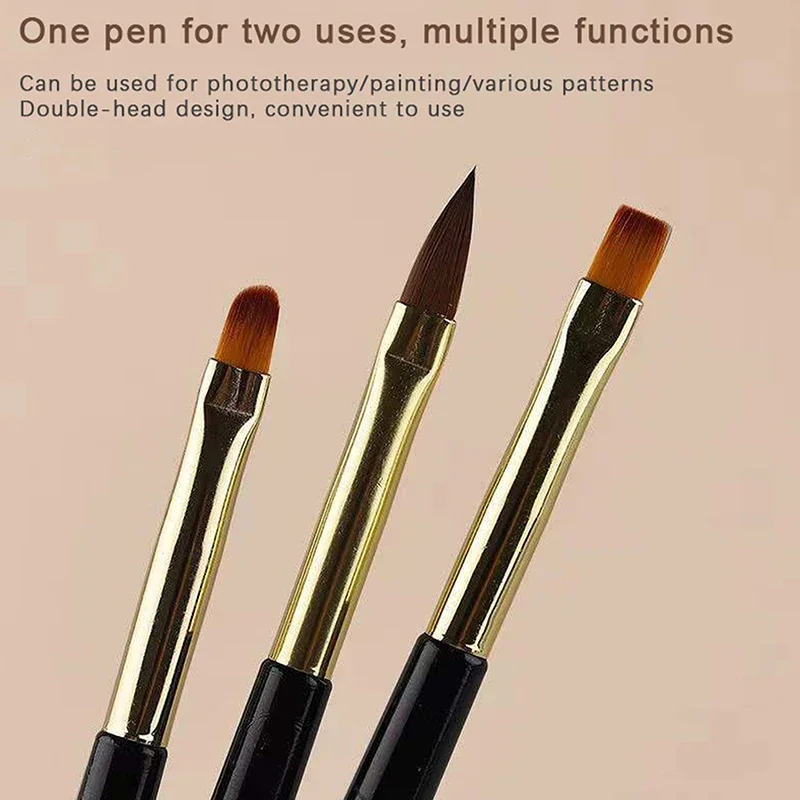 Description Picture 3 of itemFrench Stripe Nail Art Liner Brush Set Tips Ultra-Thin Line Drawing Pen Dual End Uv Gel Painting Brushes Manicure Tools