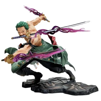 Anime ONE PIECE  10cm Roronoa Zoro Three-Blade Sa-maximum Manga Figure Anime Statue PVC Model Collectible Ornament Toy Doll Gift