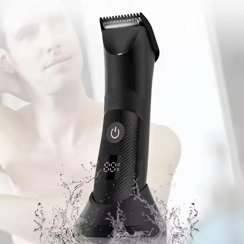 남성용 방수 세척 가능 바디 헤어 트리머, 휴대용 가정용 전기 면도기, 얼굴 수염 미용 세트