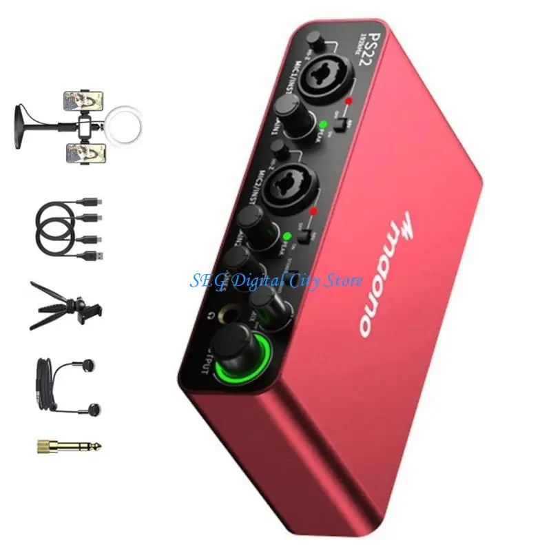 U75B 노래 방송 및 라이브 스트리밍을 위한 고해상도 24비트/192kHz USB 사운드 인터페이스 조정 가능한 사운드 효과