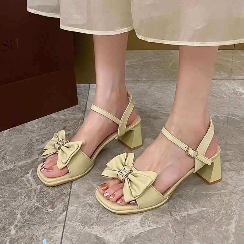 2023 Fashion Shoes for Women Basic Women's High Heels Summer Heels Square Toe Shoes Ladies Wedding Shoe Bride Zapatos De Mujer