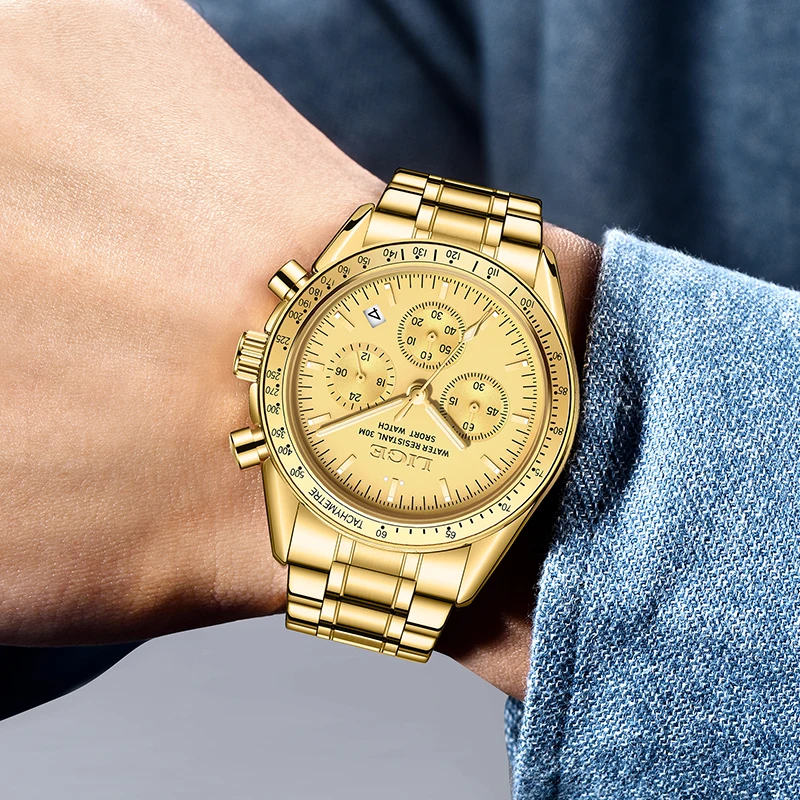 LIGE  Top Luxury Men Quartz Watch For Men Sports Waterproof Luminous Stainless Steel Date Classic Men's Watches Male Clock reloj