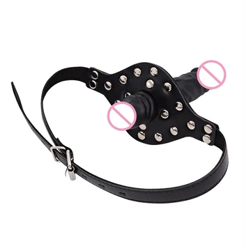 Blowjob Deep Throat Double Penetration Dildo Sex Toys for Mouth Gag Penis Mouth Ball Butt Plug Lesbian SM Bondage Adult Sex Shop 4