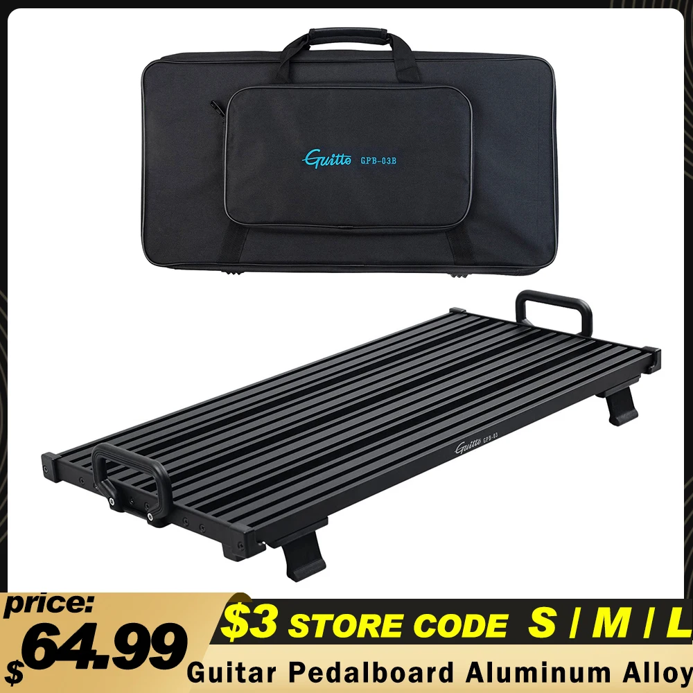 PortableGuitarEffectPedalBoardPedalboardAluminumAlloywithCarry
