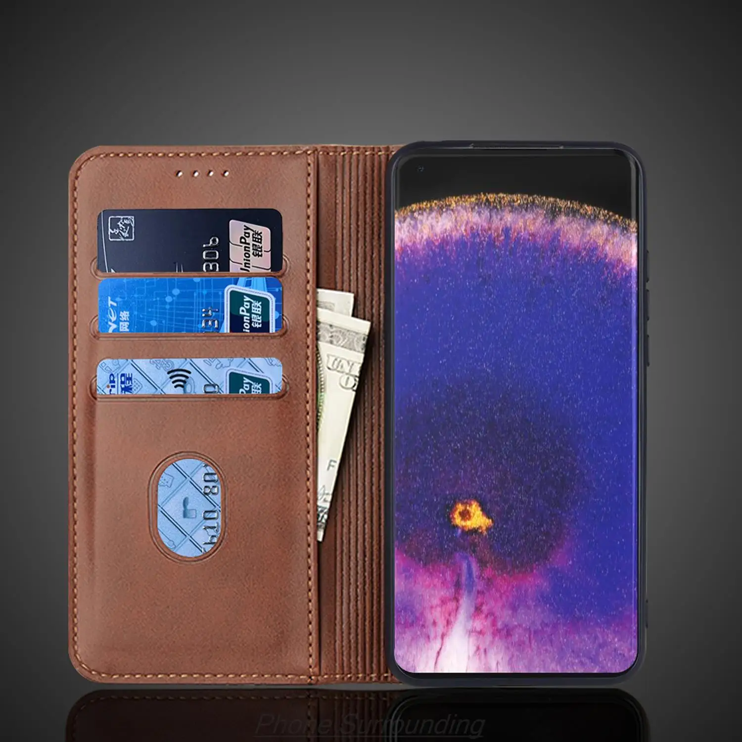 OPPO 용 가죽 케이스 X5 Pro 찾기 6.7 플립 케이스 카드 홀더 홀스터 자기 매력 커버 케이스 지갑 케이스 Fundas Coque