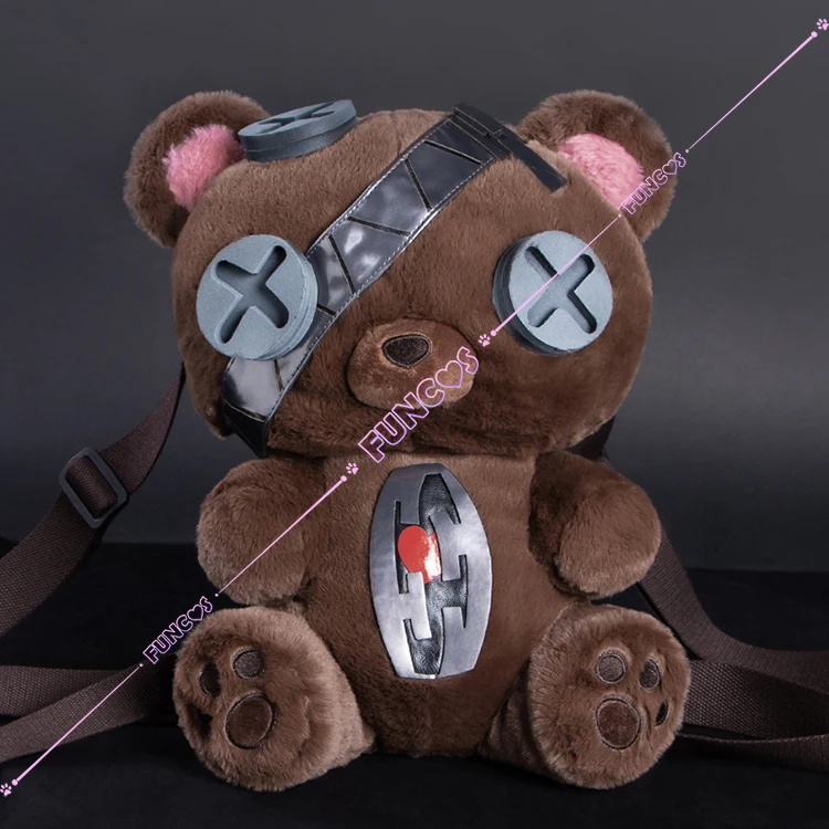 코린 위크스 코스프레 가방 게임 젠리스 존 제로 다크 브라운 베어 숄더백, 소품 액세서리