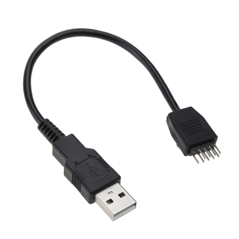 

20cm 9pin Male to External USB A Male PC Mainboard Internal Data Extension Cable B0KA