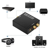 DAC Digital Analog Audio Converter Optical SPDIF Toslink Coaxial Input To L/R RCA 3.5mm Jack Headphone Amplifier Output for TV 4