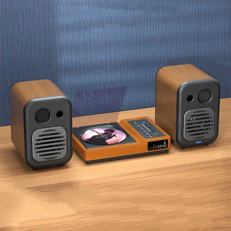 Lossless HIFI CD Player Wooden Body Bluetooth 5.2 High Bass Adjustable EQ Sound Portable USB Audio Player Infrared Remote Control portable cd player wooden cd player