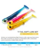 TSURINOYA T Tail Soft Worm 110mm 35g Ultra Long Casting Fishing Lure For Seabass Flounder Sea Fishing Soft Bait With Jig Hooks 6