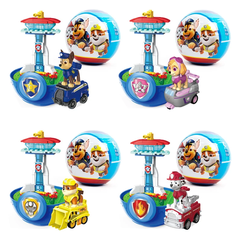 Paw Patrol Tower Patrulla Cina Skye Marshall Captain Puppy Patrol Toy Set Rescue Base Comando Center Block Toy Regalo Di Natale
