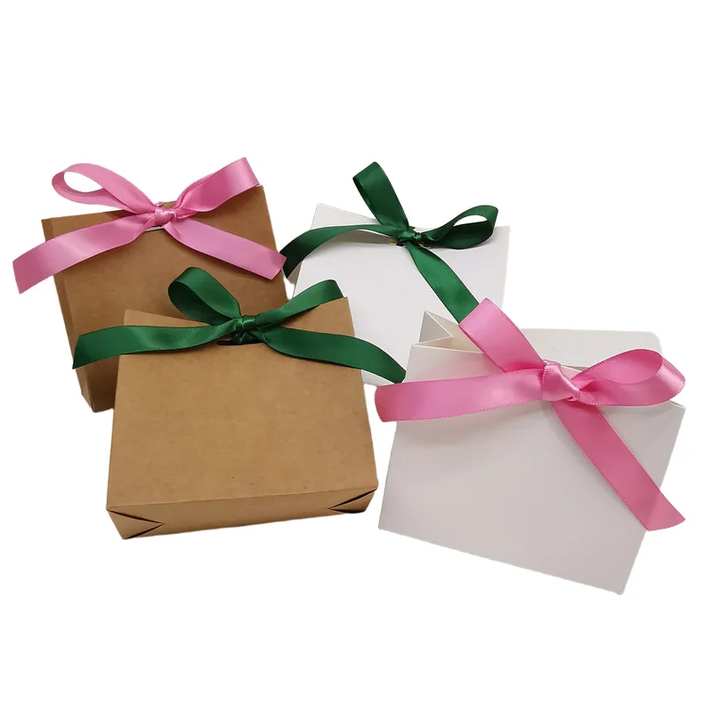 12/24 Stück Kraftpapier Geschenktüten Mini Hochzeits-Gastgeschenk DIY Geschenkverpackung Tasche Box Gäste Babyparty Geburtstag Party Dekoration – Detail 6