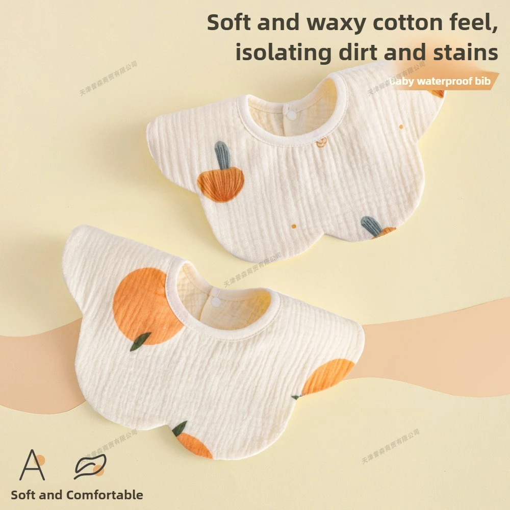 Waterproof Baby Bib Saliva Towel Infant Feeding Bib Anti-Dirty Milk Burp Cloth Soft Cotton Newborn Drool Bib for Toddler Feeding