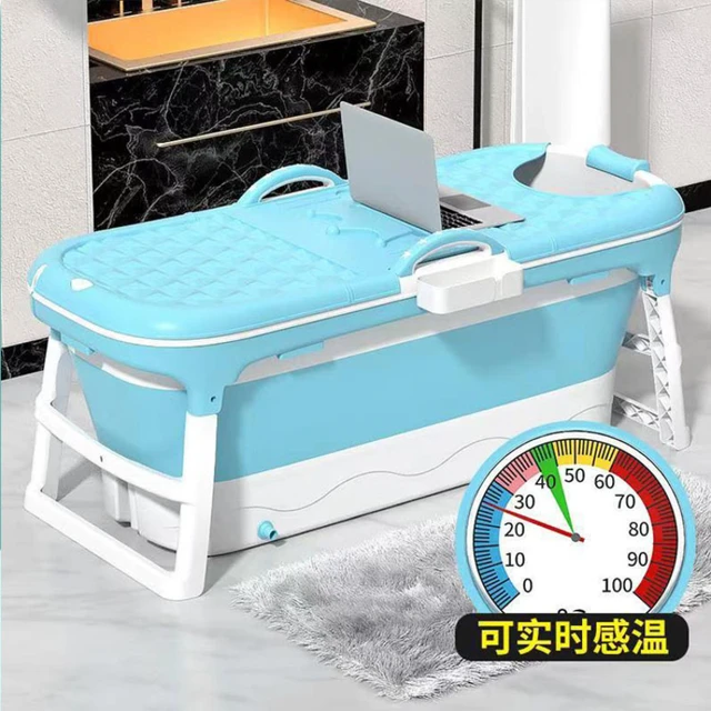 Bañeras plegables grandes para el hogar, bañera portátil independiente para  adultos, Camping con cubierta, bidé cómodo y grueso para Hotel - AliExpress