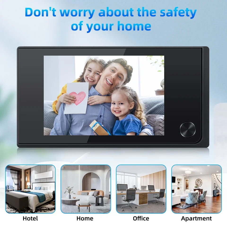 Videocitofono Digitale Per Porta Con Camera 720p HD E Schermo 3.5” – Visione 120° Antieffrazione