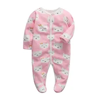 Four Seasons 0-12Months Baby Rompers Newborn Girls&Boys 100%Cotton  of Long Piece Infant Clothing Pajamas Overalls Cheap 2