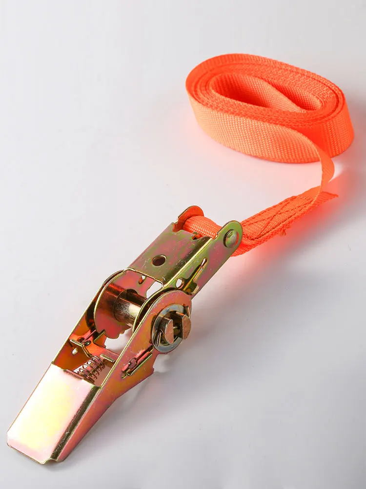 Cargo binding belt fixed rope tensioner Ratchet tensioner 1 inch wide polyester ribbon wear-resistant non-extended and reliable cargo binding belt