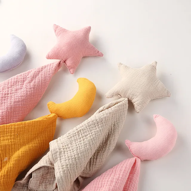 Baby Cotton Muslin Comforter Blanket Soft Newborn Sleeping Dolls Kids Fashion Sleep Toy Soothe Appease Towel Bibs 6