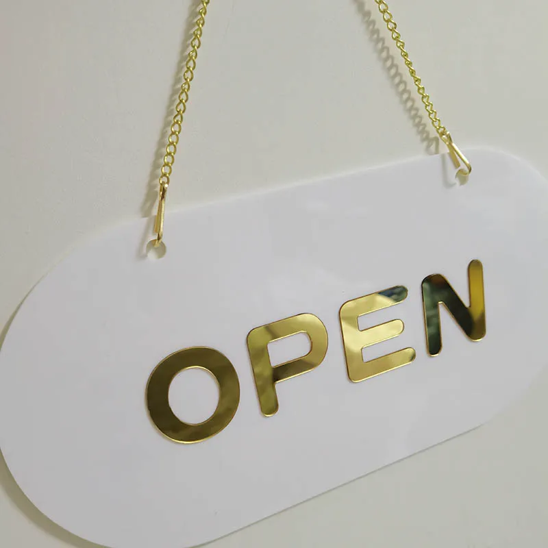 Open Closed Sign Acrylic Double-sided Hanging Business Shop Door Window Accessories