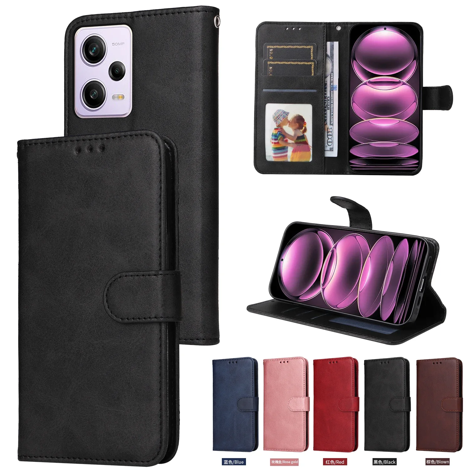 Poco X5 Pro 5G F5 X6 M6 Flip Case Retro Custodie In Pelle Portafoglio Book Card Holder Cover Per Xiaomi Poco X5 5G X6 M6 Pro Phone Bags