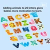 Montessori Magnetic Puzzle Toys Toddler Cognition Letters Numbers Animals Matching Games Baby Educational Puzzle Toys for Kids 4